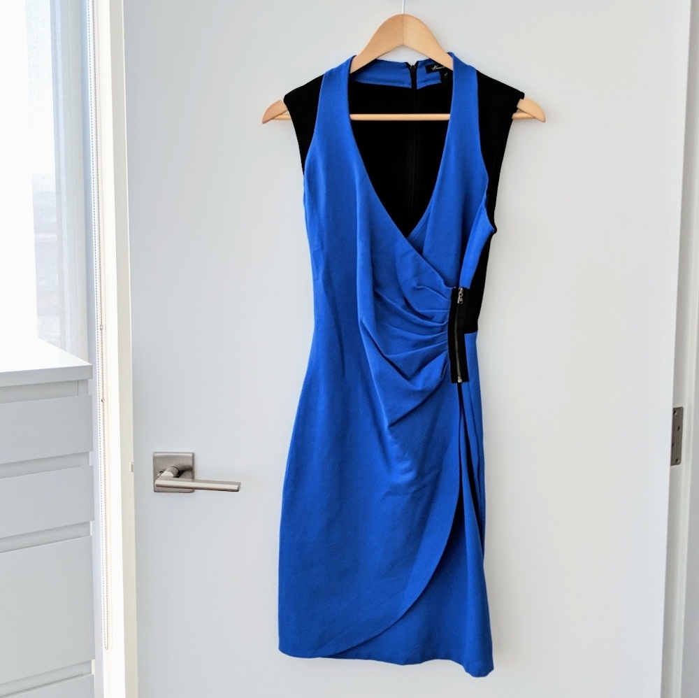 Kenneth Cole blue/black dress, Size 6